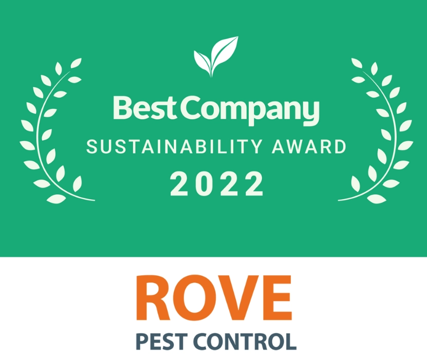 Rove Pest Control Best Company Sustainability Award 2022