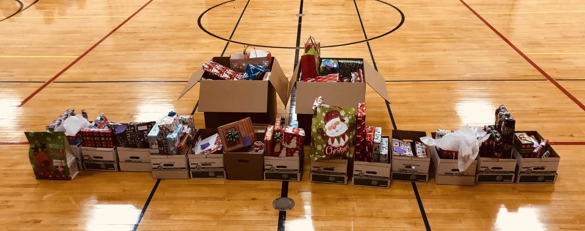 Donations to a Christmas drive