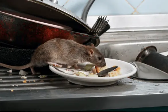 rat control on food in restaurant